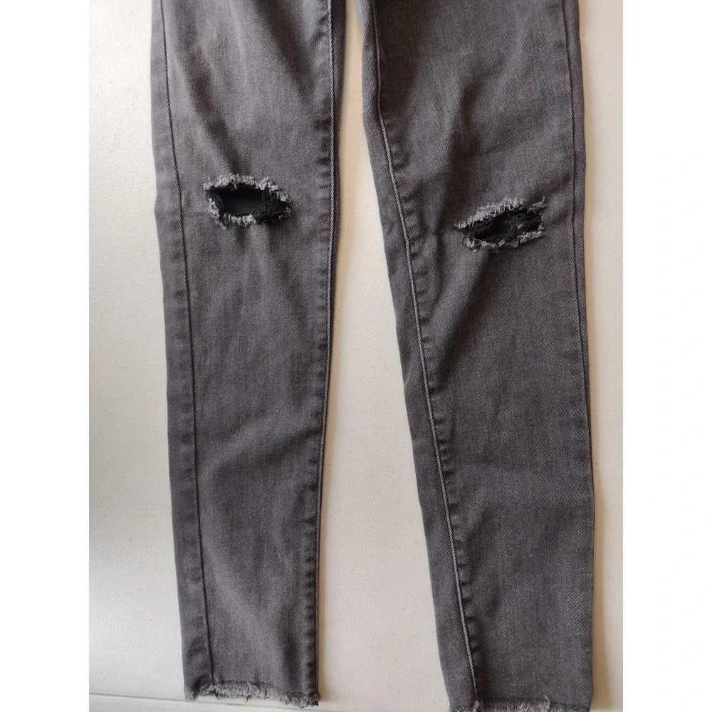 Old Navy Kids Girls Rockstar Jeggings High‎ Rise Distressed Washed Black Size 10